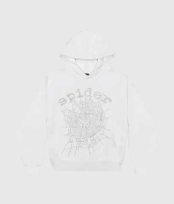 spider white hoodie